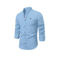 Stylish Shirt Men's Long Sleeve Stand Collar
