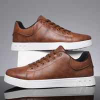 Lace Up Leather Sneakers | Low Top