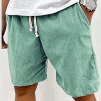 Men's Corduroy Drawstring Stretch Shorts