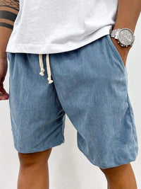 Men's Corduroy Drawstring Stretch Shorts