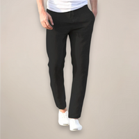 Men's Lightweight Tapered Linen Trousers
