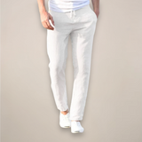 Men's Lightweight Tapered Linen Trousers