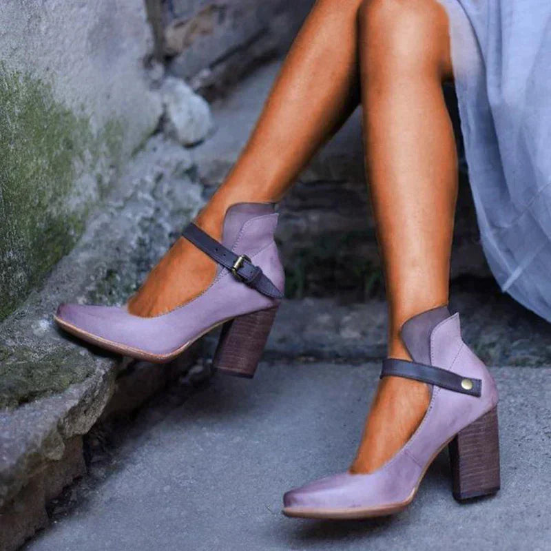 Women's Elegant Ankle Strap Heel Sandals