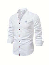 Stylish Shirt Men's Long Sleeve Stand Collar