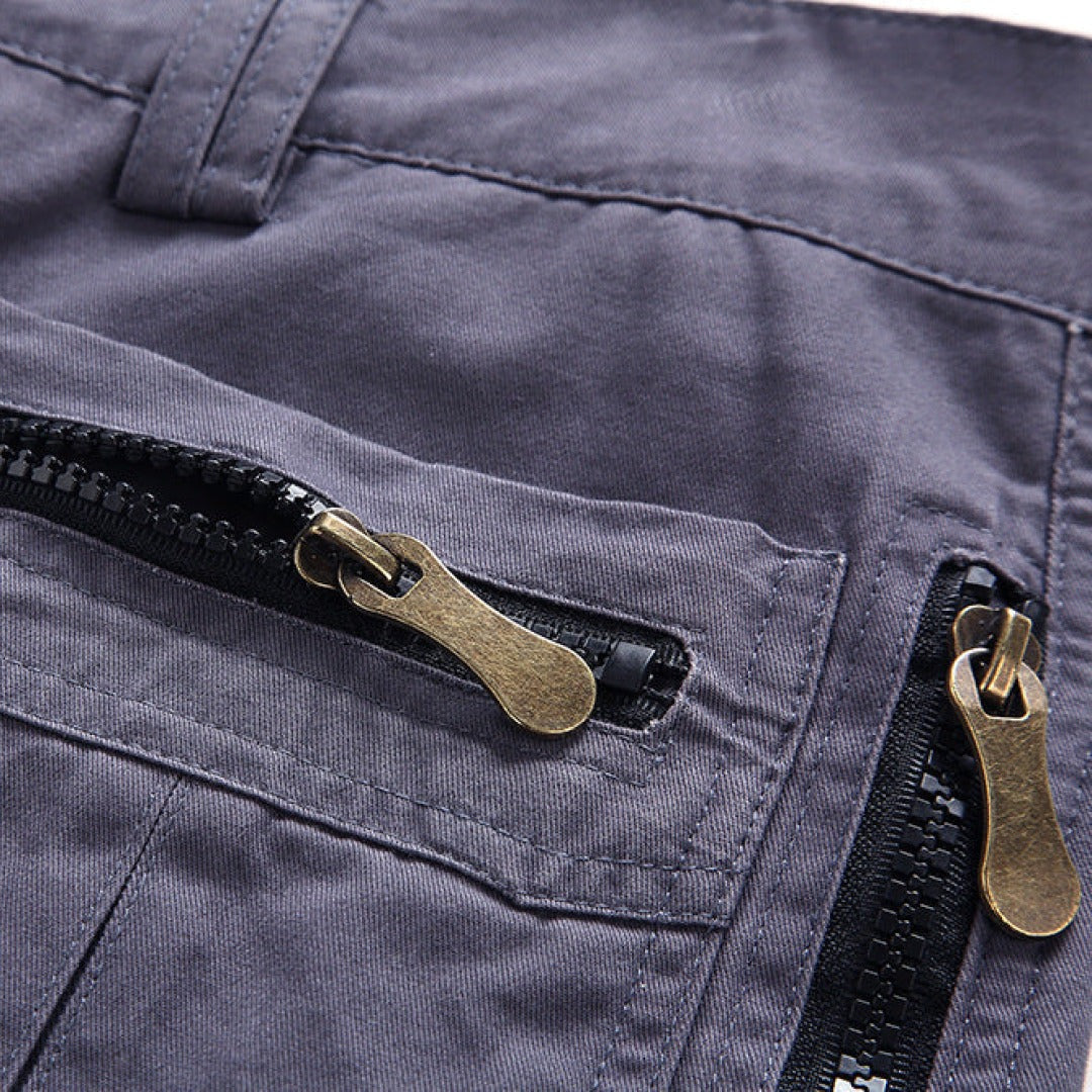 Cargo Shorts Men's Zip Pocket - close-up