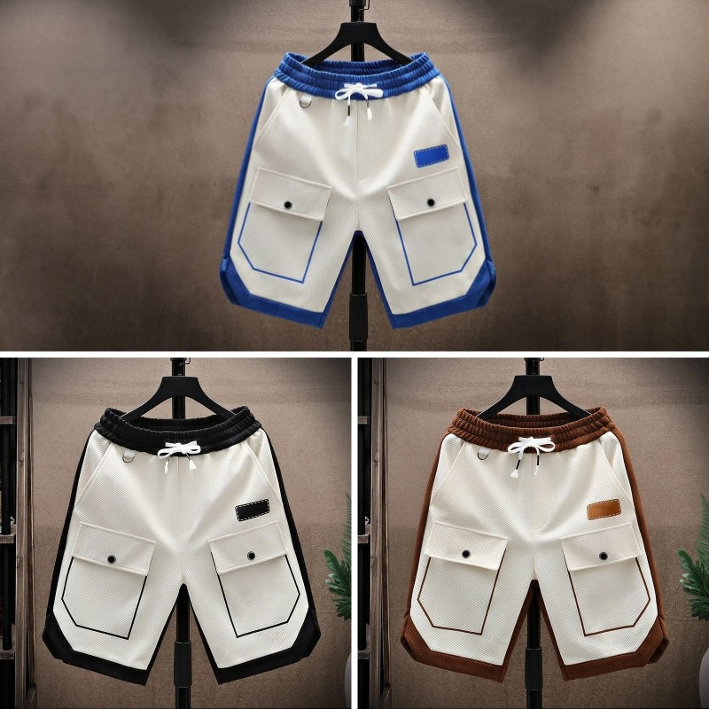 Cargo Summer Shorts | Drawstring Multi Pocket - side