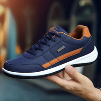 Low Top Lace Up Leather Sneakers