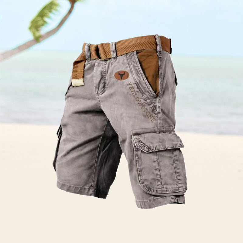 Comfort Cargo Shorts Belted Multi Pocket - hero