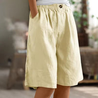 Comfort Knee-Length Waist Shorts for Women - back
