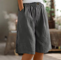 Comfort Knee-Length Waist Shorts for Women - front