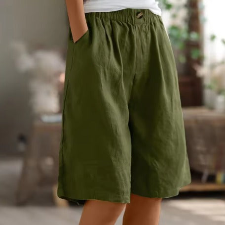 Comfort Knee-Length Waist Shorts for Women - hero