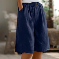 Comfort Knee-Length Waist Shorts for Women - lifestyle