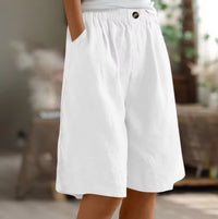 Comfort Knee-Length Waist Shorts for Women - look