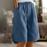 Comfort Knee-Length Waist Shorts for Women - side