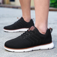 Comfortable Knit Lace-Up Sneakers - close-up