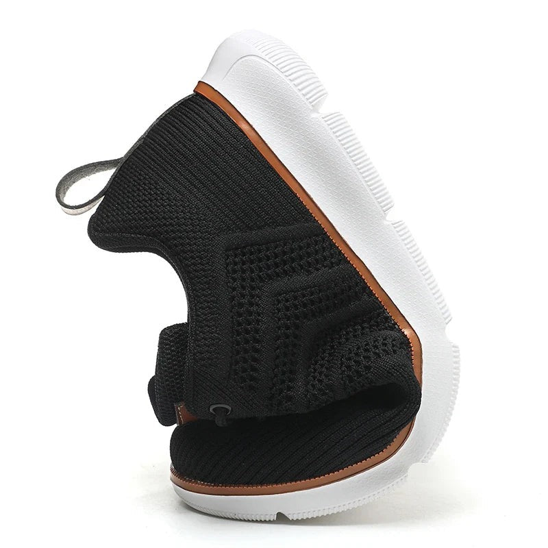 Comfortable Knit Lace-Up Sneakers - detail