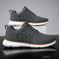 Comfortable Knit Lace-Up Sneakers - front