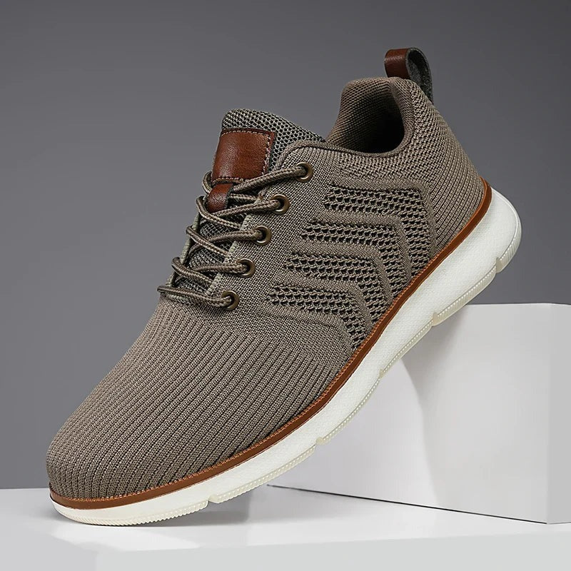 Comfortable Knit Lace-Up Sneakers - hero