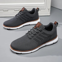 Comfortable Knit Lace-Up Sneakers - lifestyle