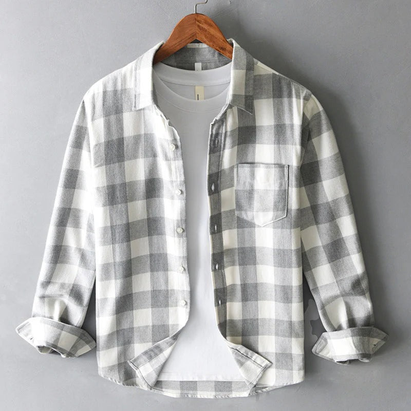 Cotton Check Shirt | Long Sleeve - back
