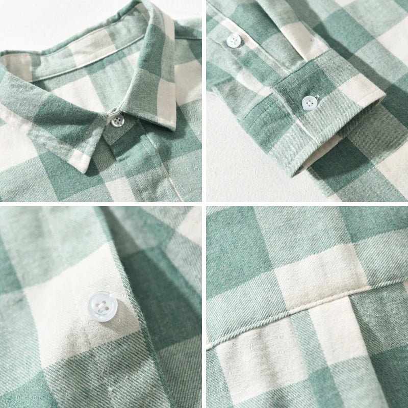 Cotton Check Shirt | Long Sleeve - detail