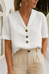 Women's Elegant Button-Front Blouse