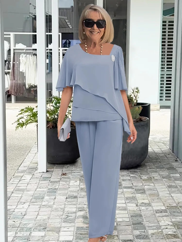 Elegant Co-Ord Set | Asymmetric Wide Leg - hero