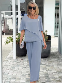 Elegant Co-Ord Set | Asymmetric Wide Leg - hero