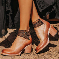 Elegant Comfortable Sandals | Cut Out Block Heel - detail