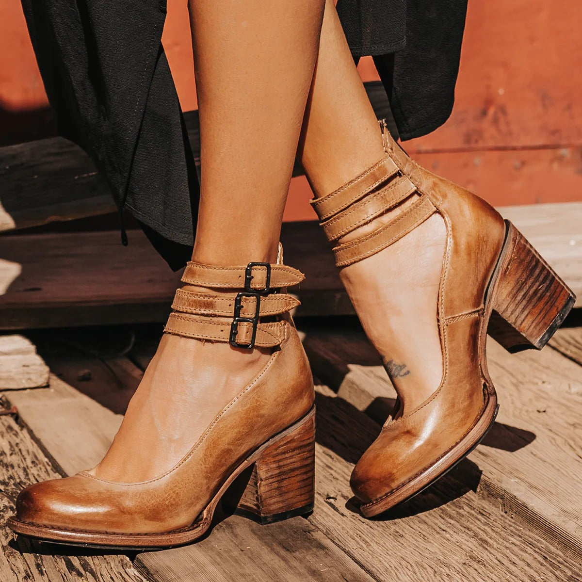 Elegant Comfortable Sandals | Cut Out Block Heel - hero