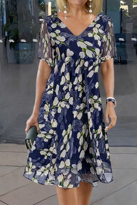 Floral Print Double Tunic Dress for Women - hero