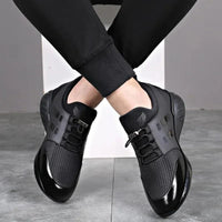 Leather Lace-Up Low Top Sneakers - close-up
