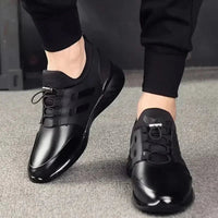 Leather Lace-Up Low Top Sneakers - lifestyle