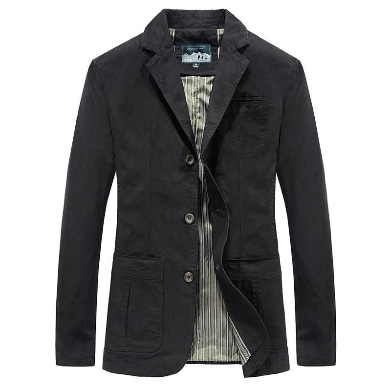 Lightweight Jacket Men's Single Breasted - front