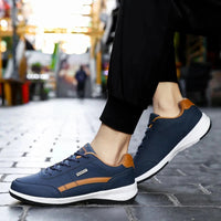 Low Top Lace Up Leather Sneakers - angle