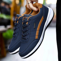 Low Top Lace Up Leather Sneakers - hero