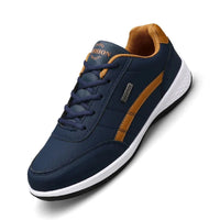 Low Top Lace Up Leather Sneakers - lifestyle