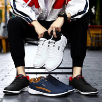 Low Top Lace Up Leather Sneakers - look