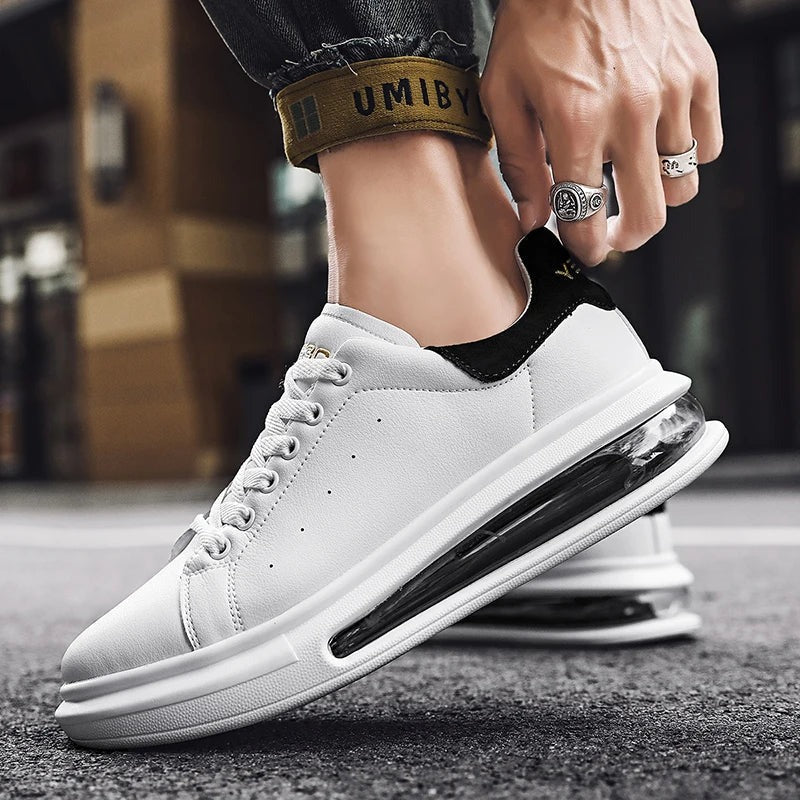 Low-Top Leather Lace-Up Sneakers - detail