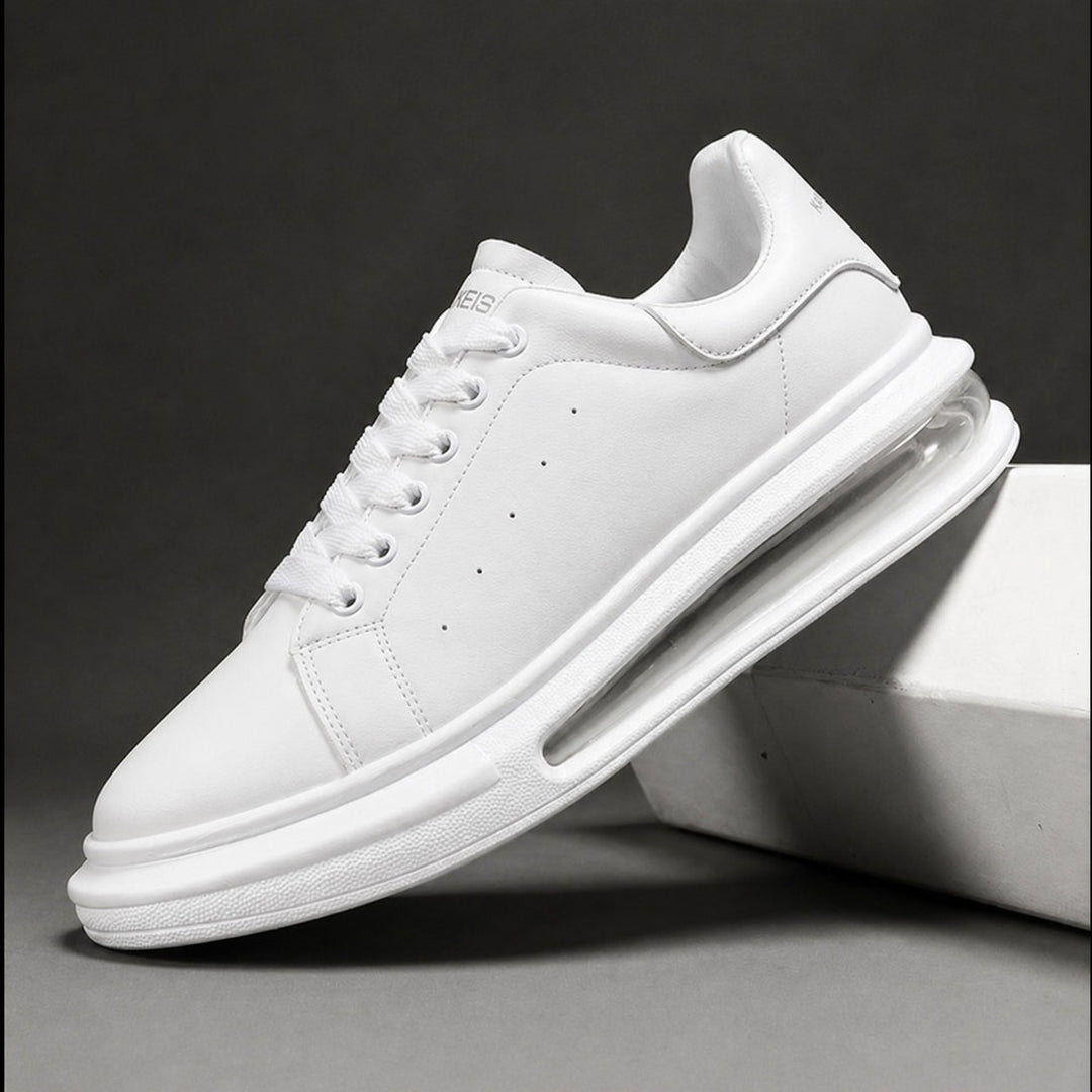 Low-Top Leather Lace-Up Sneakers - hero