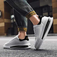 Low-Top Leather Lace-Up Sneakers - side