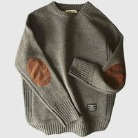 Men's Alpine Knit Sweater | Relaxed Fit with Elbow Patches Front