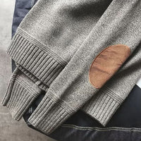 Men's Alpine Knit Sweater | Relaxed Fit with Elbow Patches Side