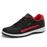 Men's Balance Leather Sneakers | Orthopaedic Stripe Detail Fit