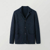 Men's Blazer Style Knitwear Cardigan | Slim Fit Button Front Front