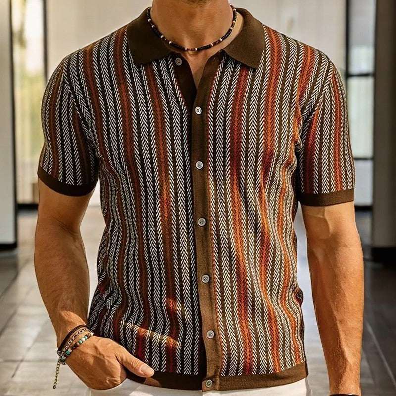 Men's Button-Down Short Sleeve Shirt - lifestyle