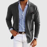 Men's Casual Knit Blazer | Smart Fit with Patch Pocket Back