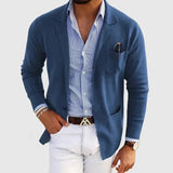Men's Casual Knit Blazer | Smart Fit with Patch Pocket