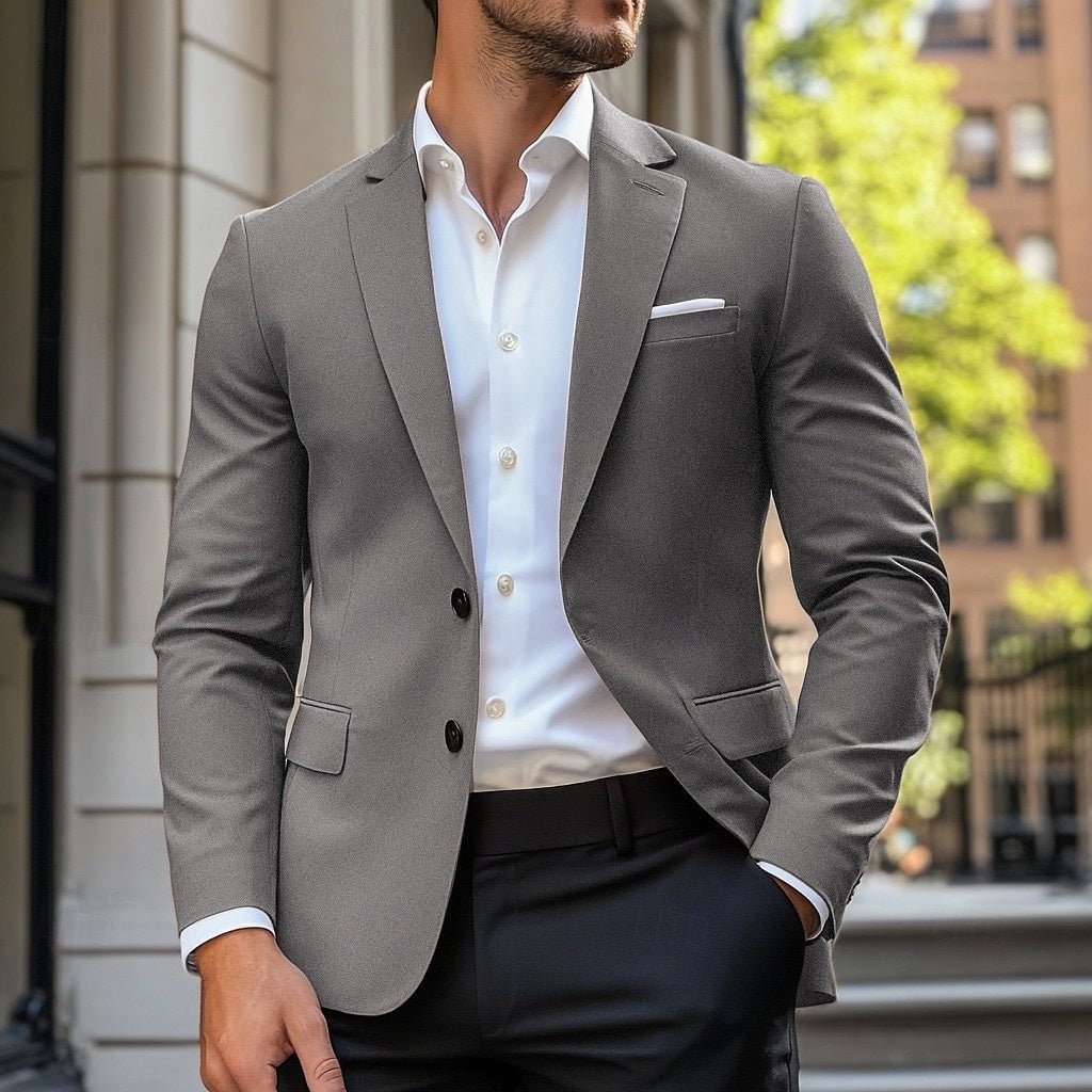 Men's Casual Standard Fit Single Breasted Jacket Detail