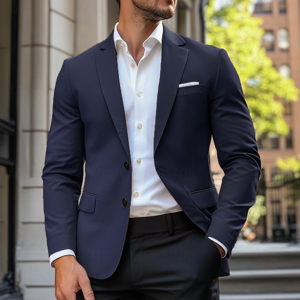 Men's Casual Standard Fit Single Breasted Jacket Front